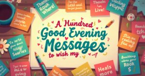 A Hundred Good Evening Messages to Wish My Friend
