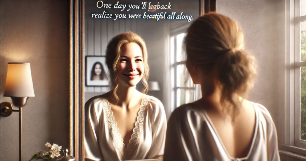 One day you’ll look back and realize you were beautiful all along