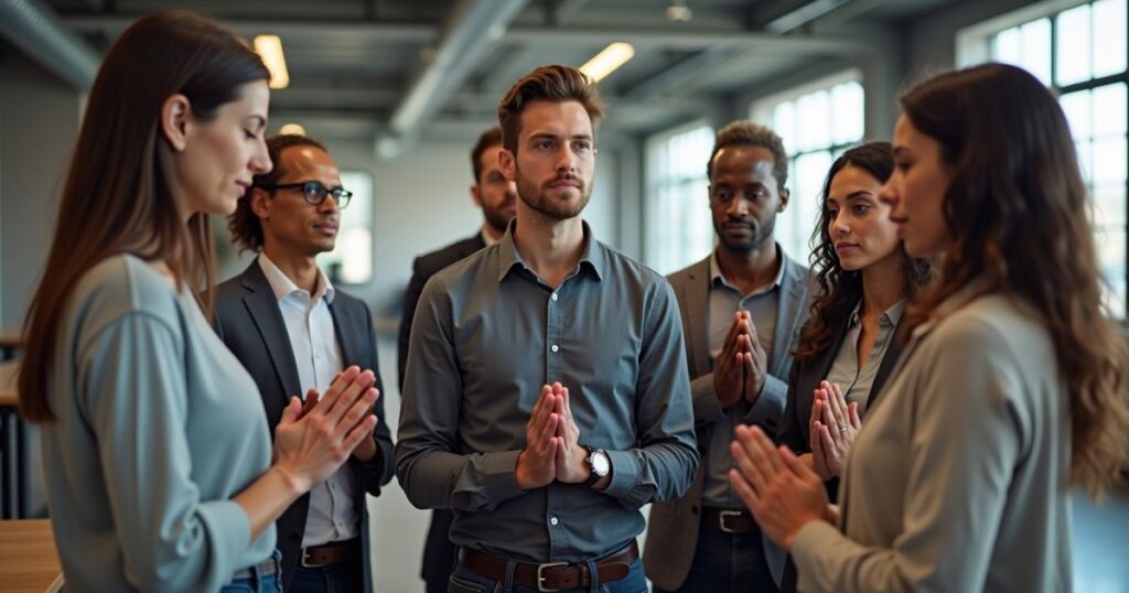 Group Prayer Before Work