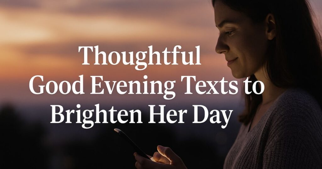 Thoughtful Good Evening Texts to Brighten Her Day