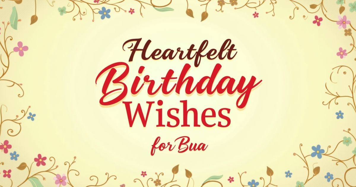Heartfelt Birthday Wishes for Bua