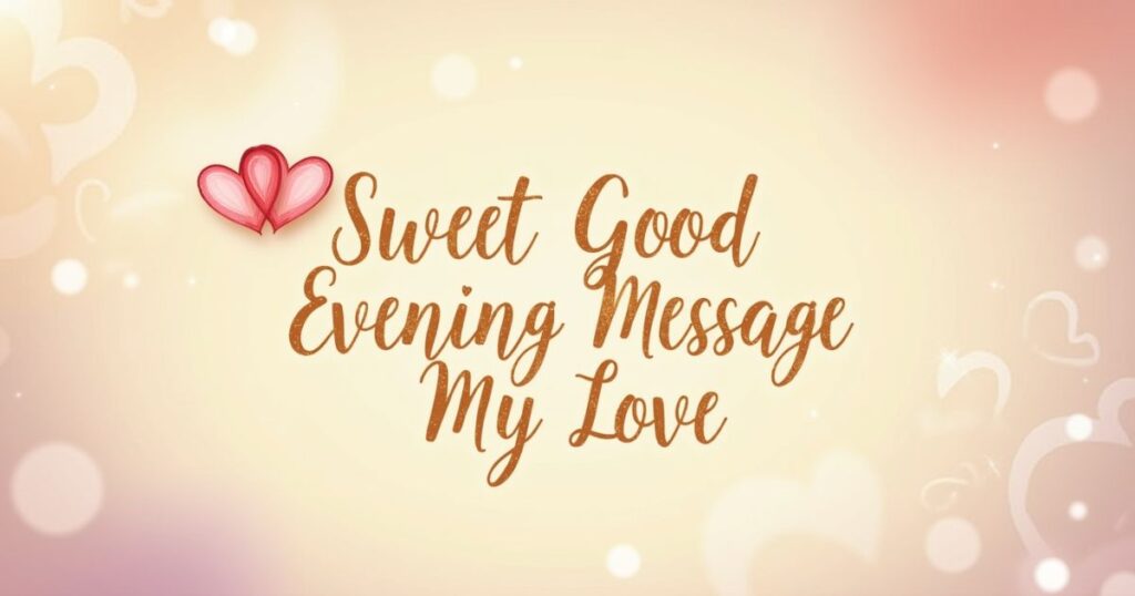 Sweet Good Evening Message For My Love