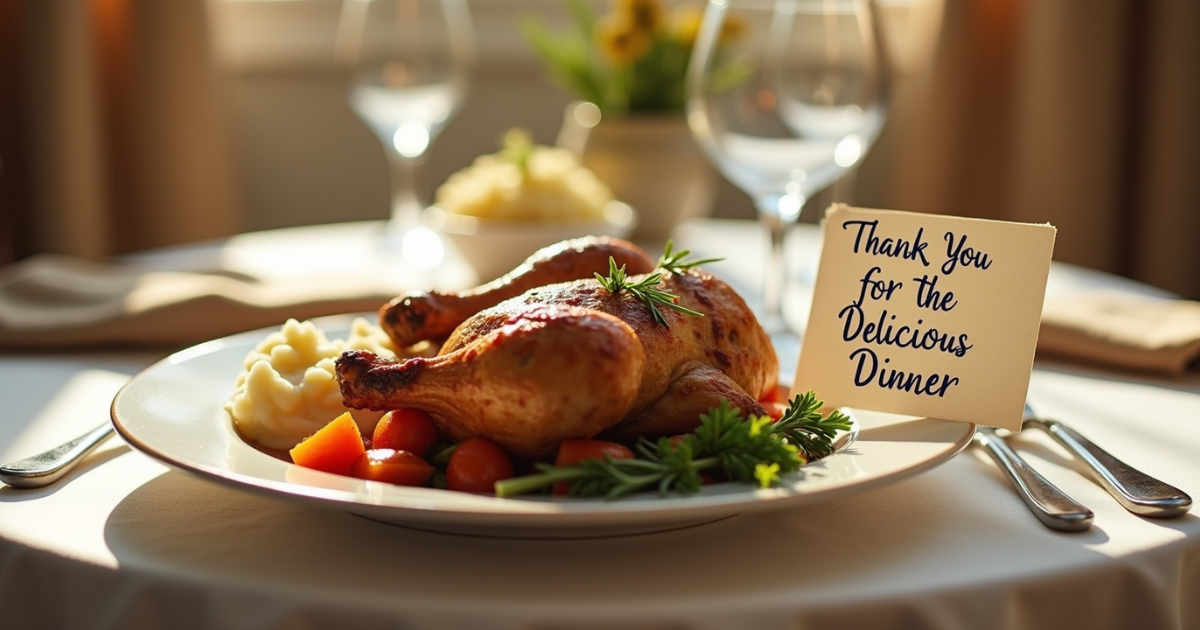 Thank You for the Delicious Dinner