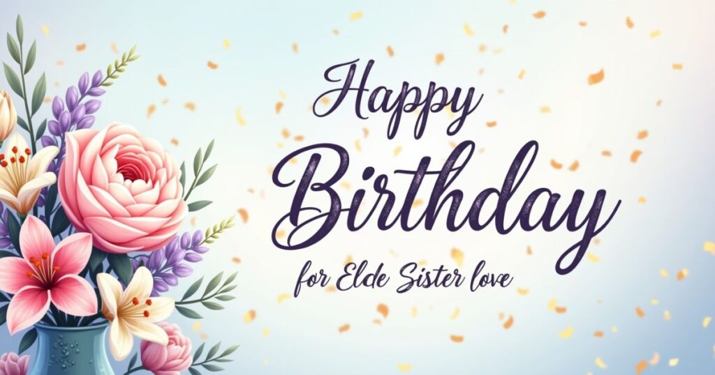 Birthday Wishes for Elder Sister