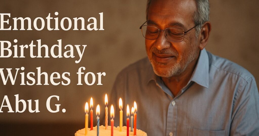 Emotional Birthday Wishes for Abu G