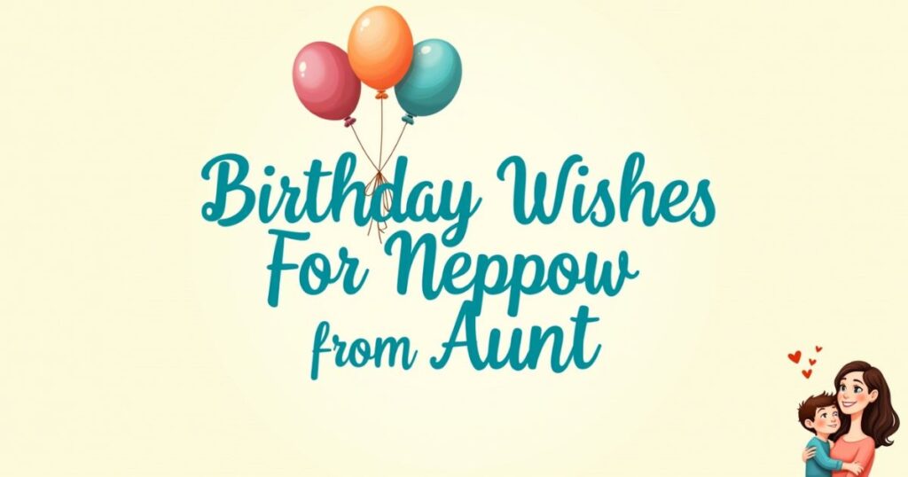 Emotional Birthday Wishes for Nephew from Aunt