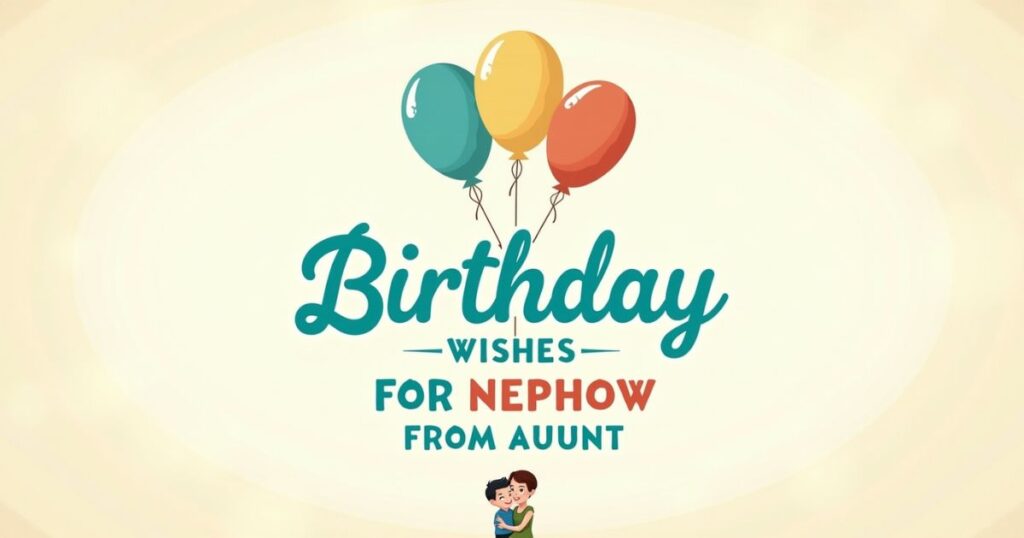 First Birthday Wishes for Nephew from Aunt