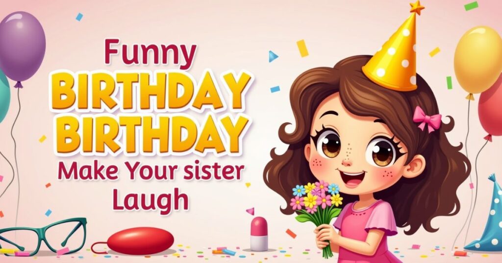Funny Birthday Wishes to Make Your Sister Laugh