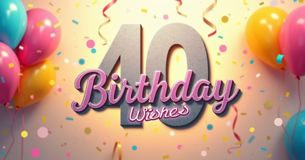 Happy 40th Birthday Wishes for Wife