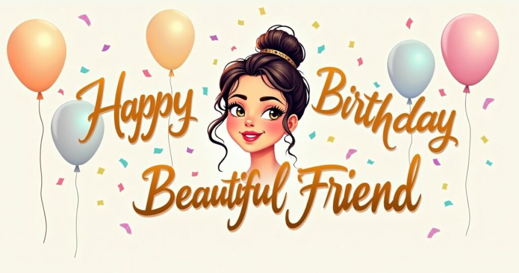 Happy Birthday Beautiful Friend Wishes