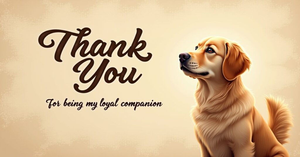 Heartfelt Thank You Message For My Dog Who Passed Away