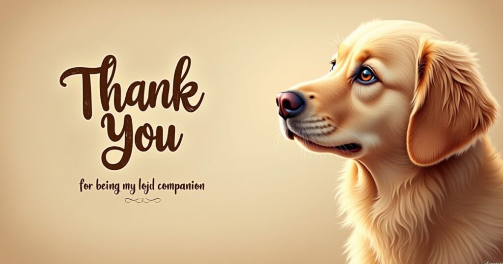 Inspirational Thank You Message For My Dog Who Passed Away