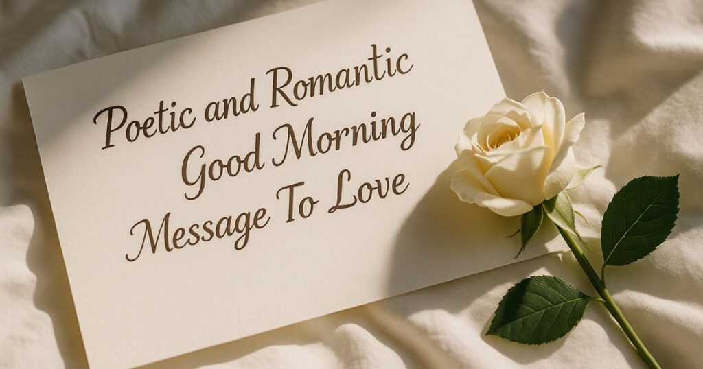 Poetic and Romantic Good Morning Message To My Love
