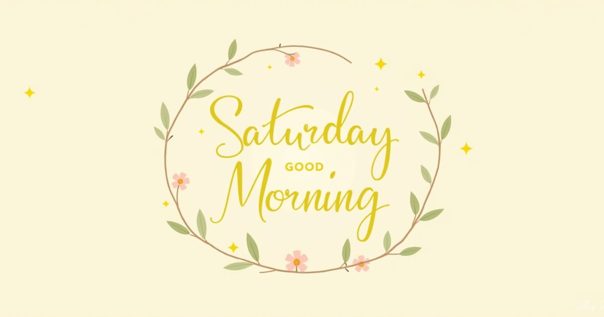 Saturday Good Morning Messages for a Fresh Start