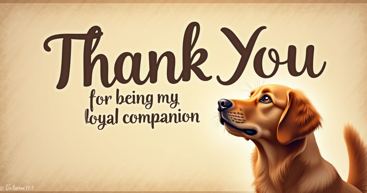 Thank You Message For My Dog