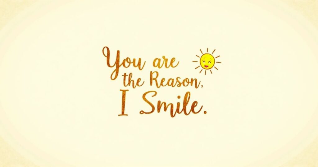 You Are the Reason I Smile Quotes